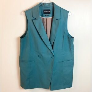 Wildfang The Empower Double Breasted Vest - Marine - XL